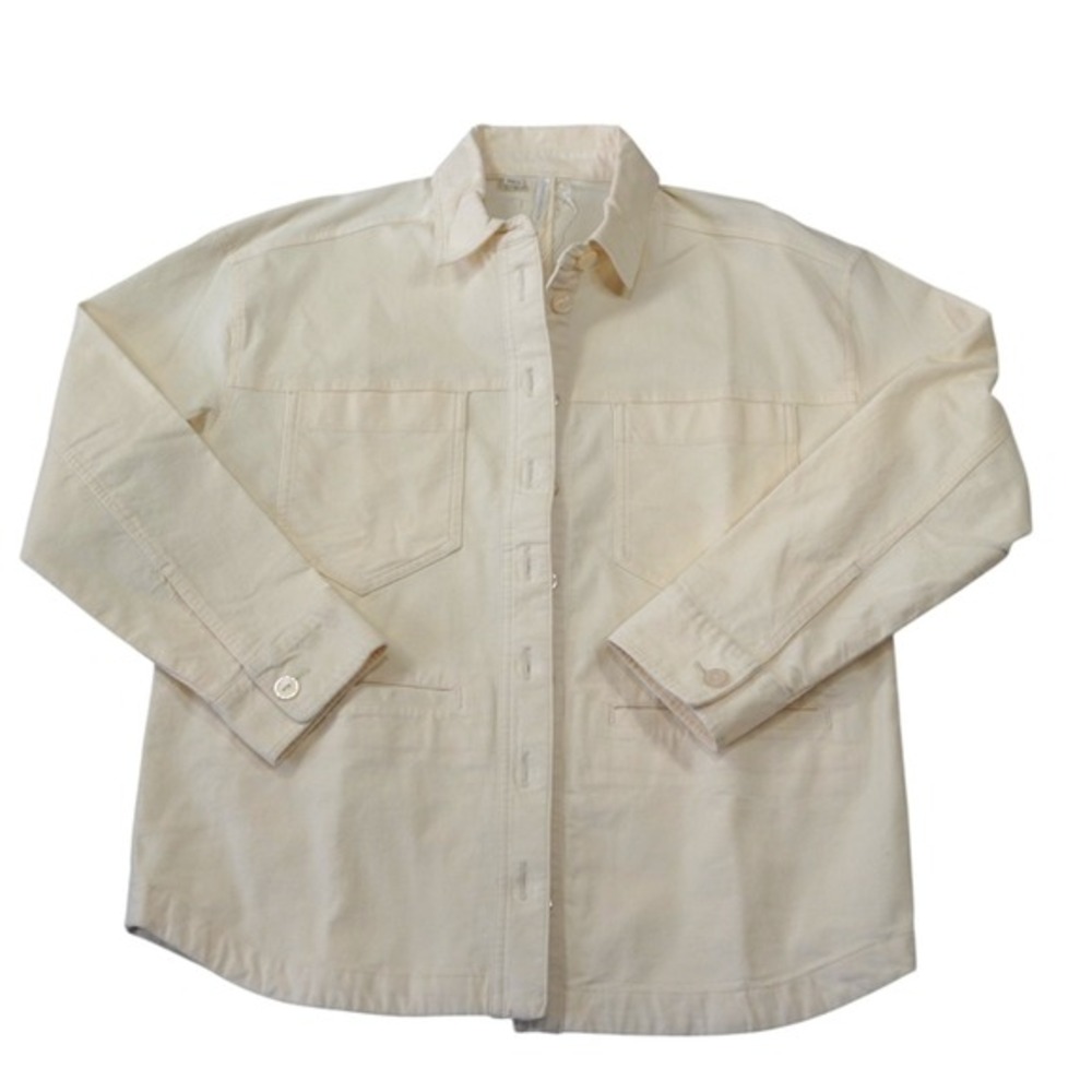 TravisMathew Women's Size S Friday Feeling Shacket Eggnog Corduroy Shirt Jacket
